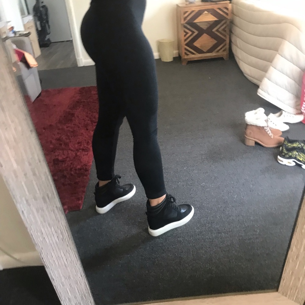JLo Black Sneaker Wedges - Size 7
